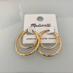 Hammered Double-Hoop Earrings